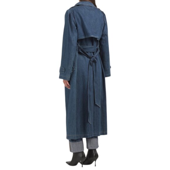 PAIGE Raina Denim Trench Coat - Picture 2 of 2